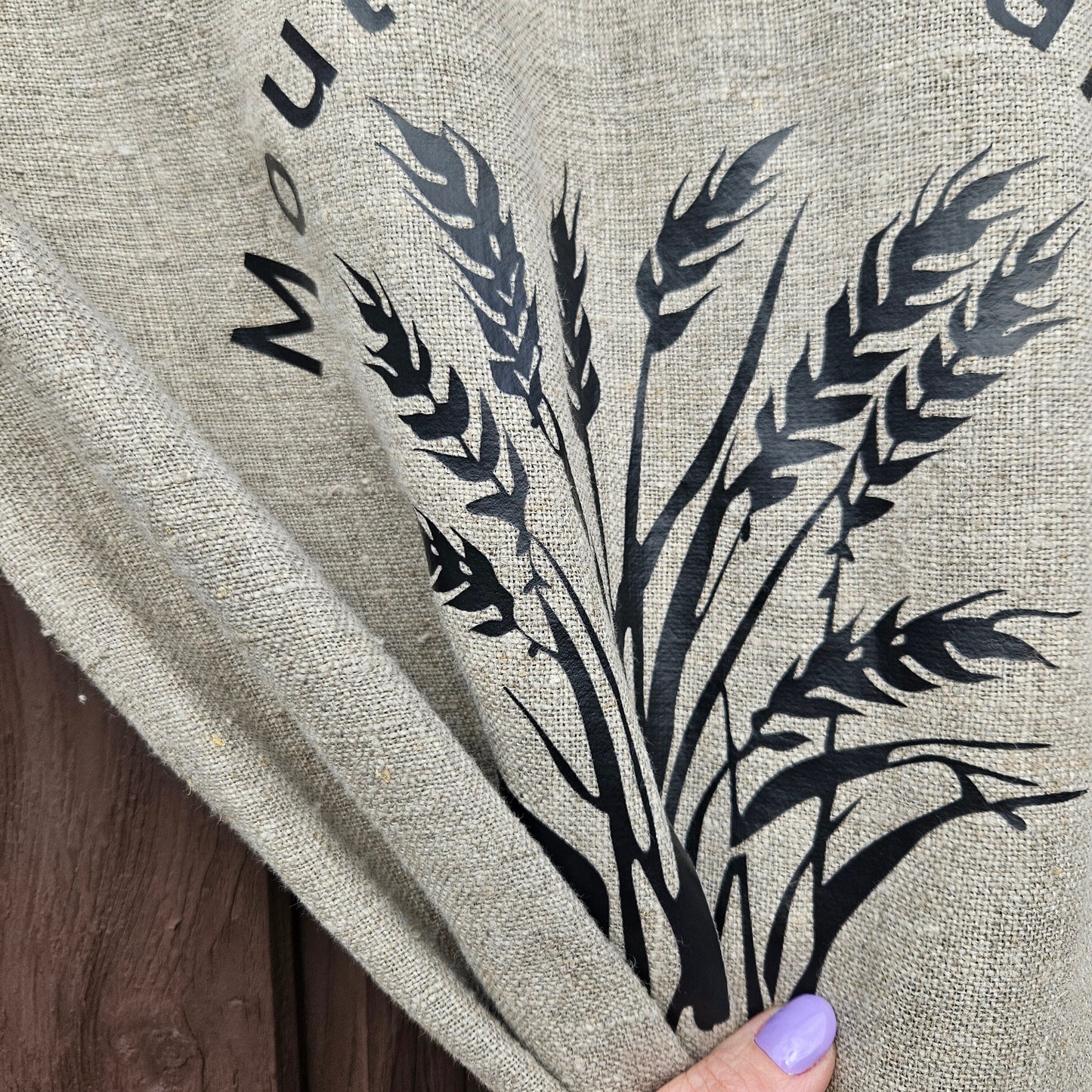 Natural grain sack Cafe Curtains, French stamp burlap Farmhous window panel, Living room Cafe Kitchen window curtain custom size