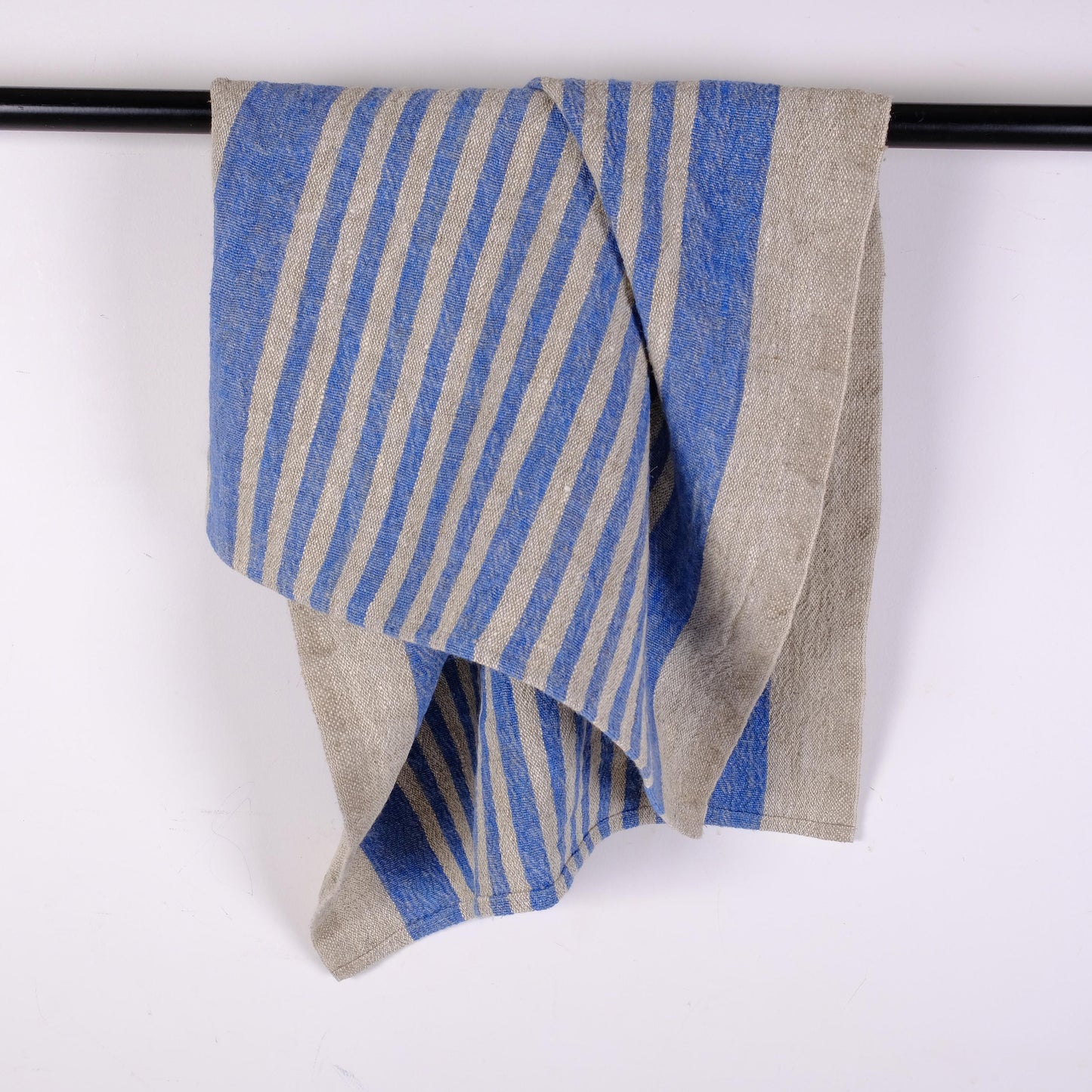 Stonewashed linen tea towel. STRIPED - heavy soft flax fabric. hand towel. kitchen Dish towel