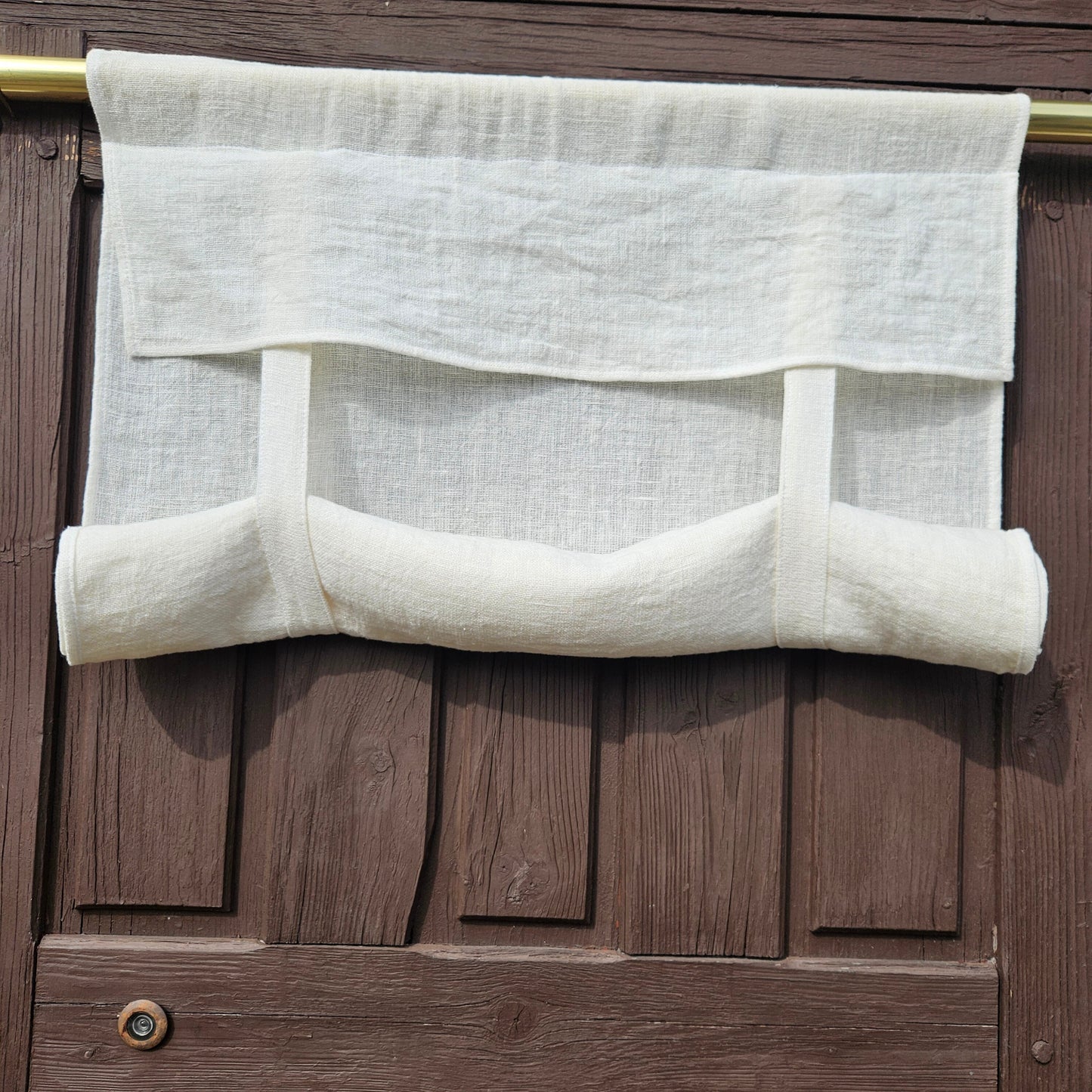 white French Door Curtain 1 Panel, white curtain panels for door window in linen