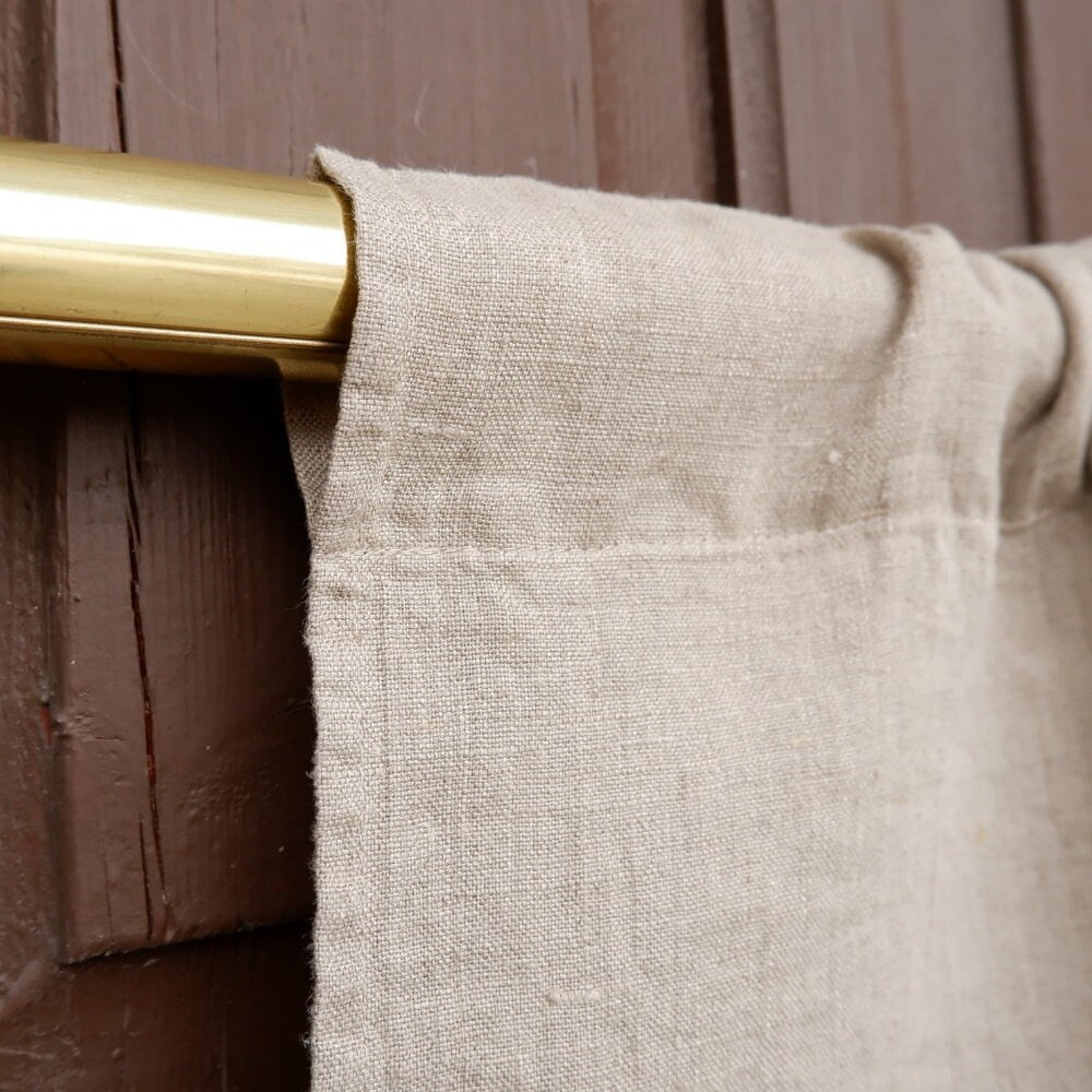Custom size Valance natural with laces, Farmhouse Pure linen window treatment, Living room Cafe Kitchen window panel, farmhouse curtains