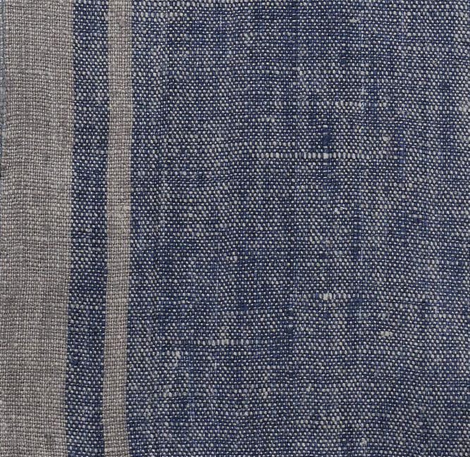 Linen napkins - French linen. Natural blue striped. Sack linen Cottage coutry style. Set of linen napkins. Stonewashed. Linen cloth napkins.