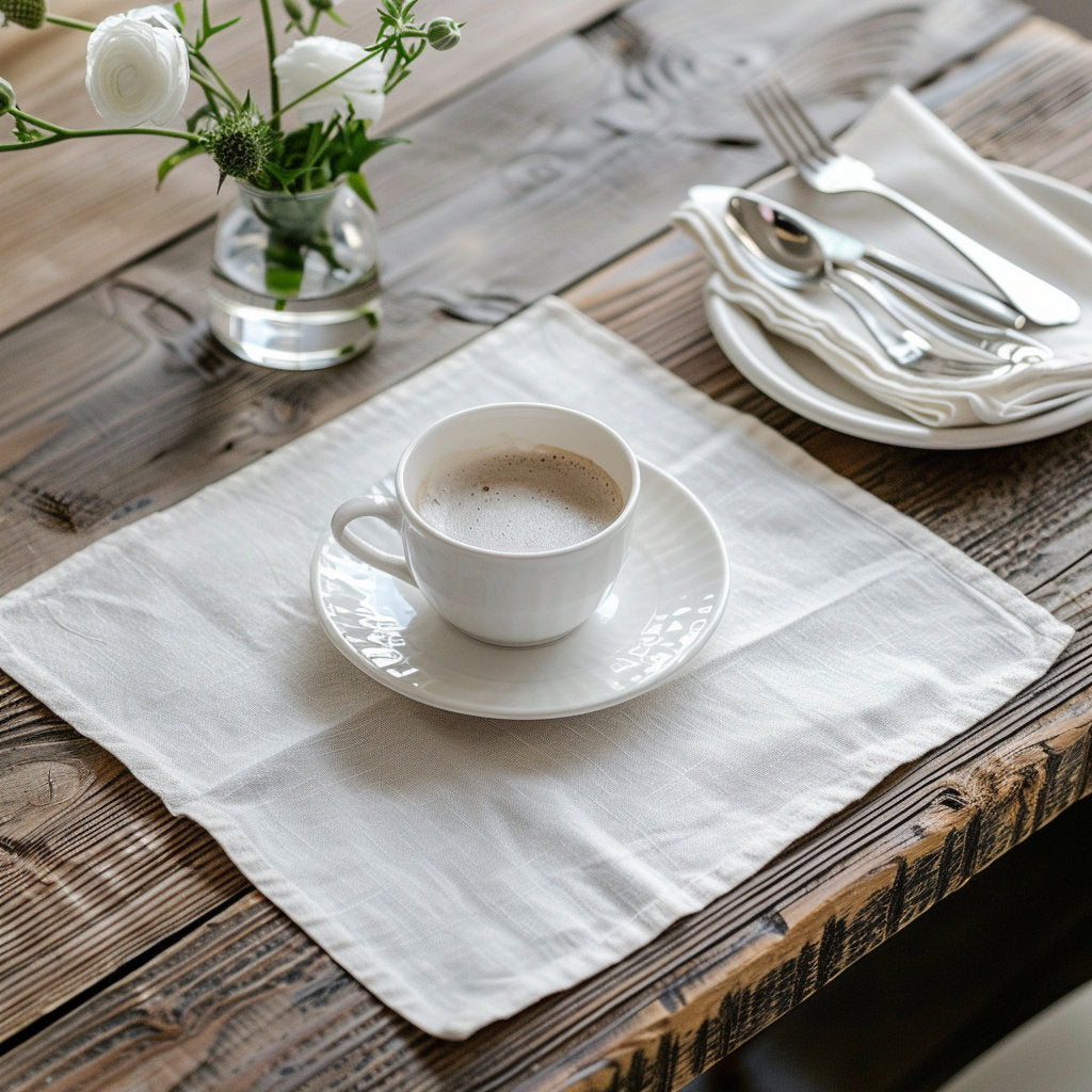 Linen placemats in blue, Washable linen placemats, Natural linen placemats for Holiday table decor, Handmade placemats, Placemats set