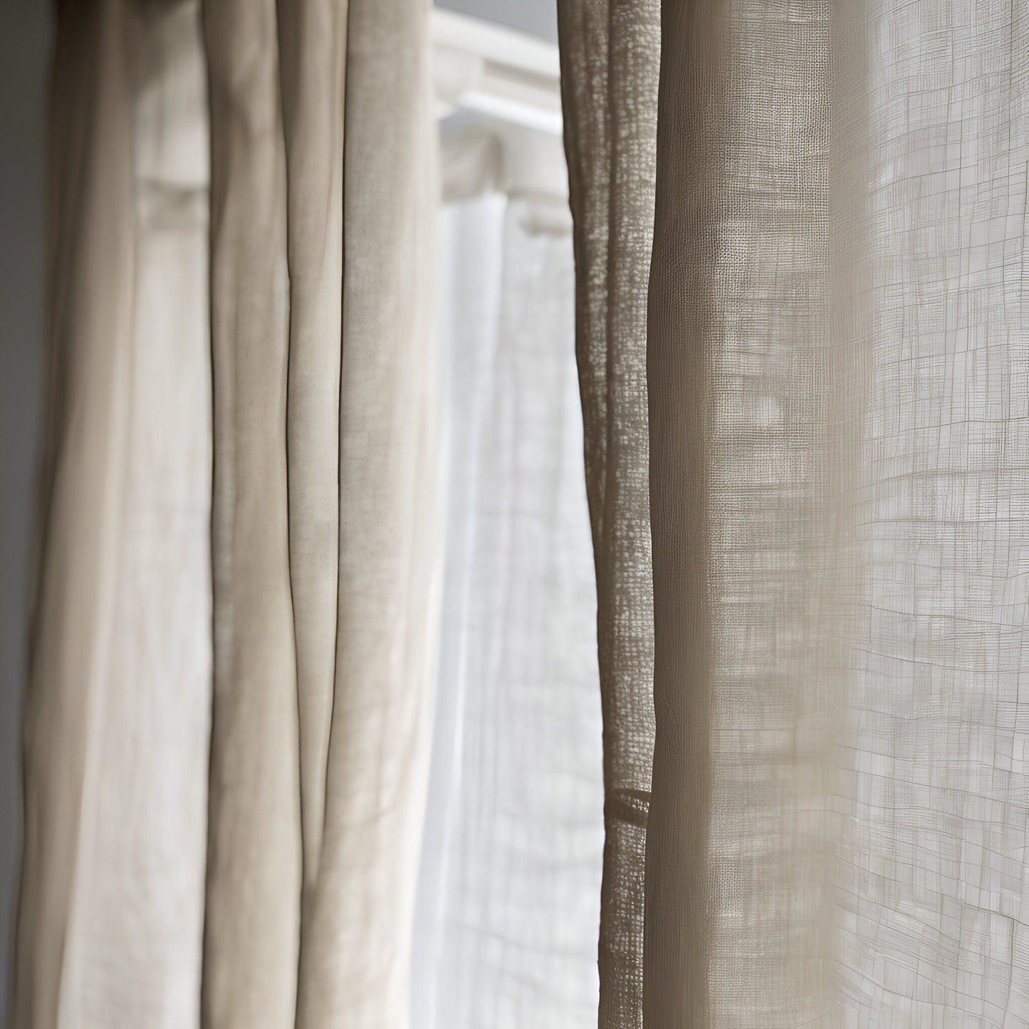 Sheer Linen Curtains, 100% linen Extra Long Curtains, Linen Curtains with rod pocket, pale pink PREWASHED Sheer window panel