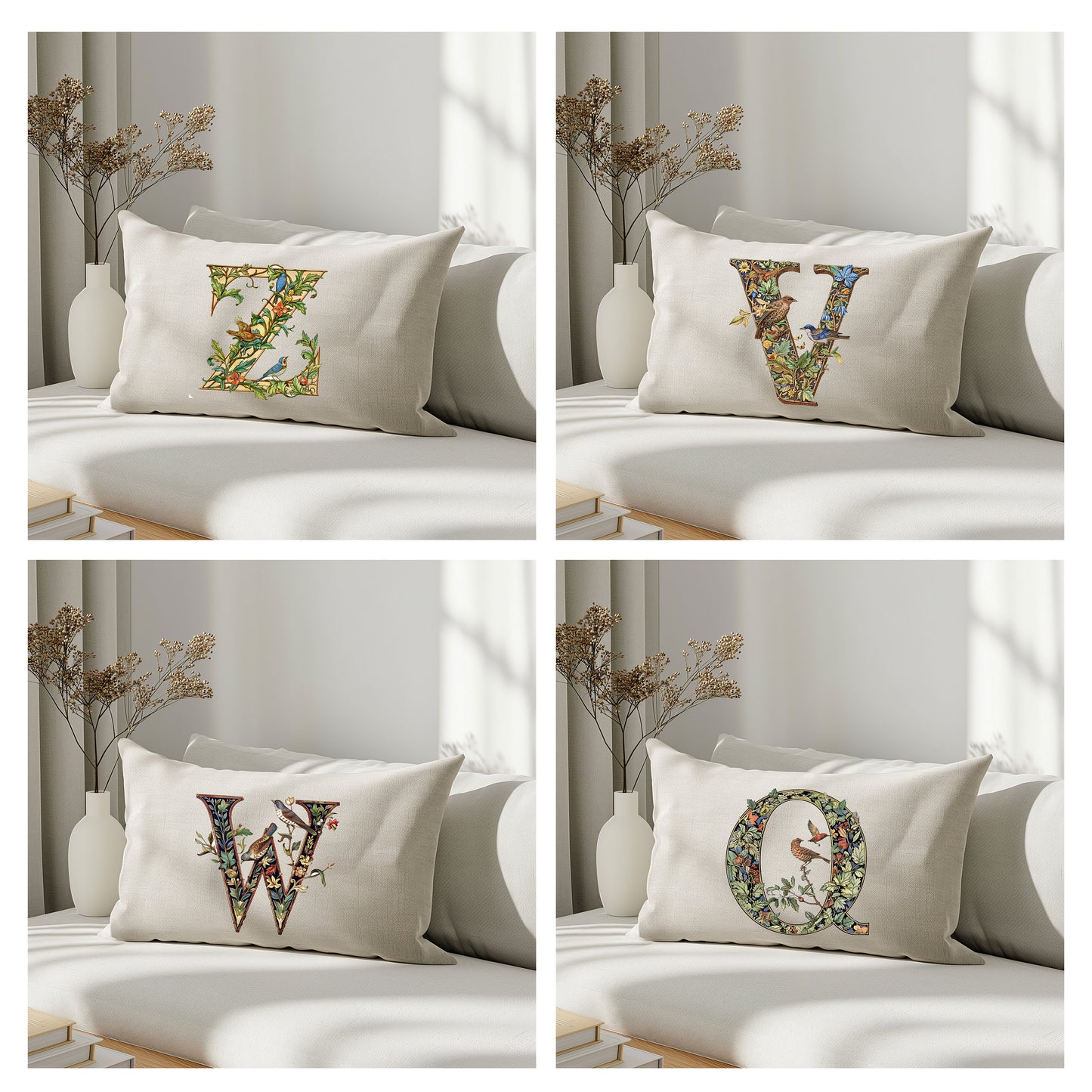 Monogram linen pillowcase Standard, queen, king, body, euro sham custom size pillow cover. Pure linen luxury cushion cover with Monogram