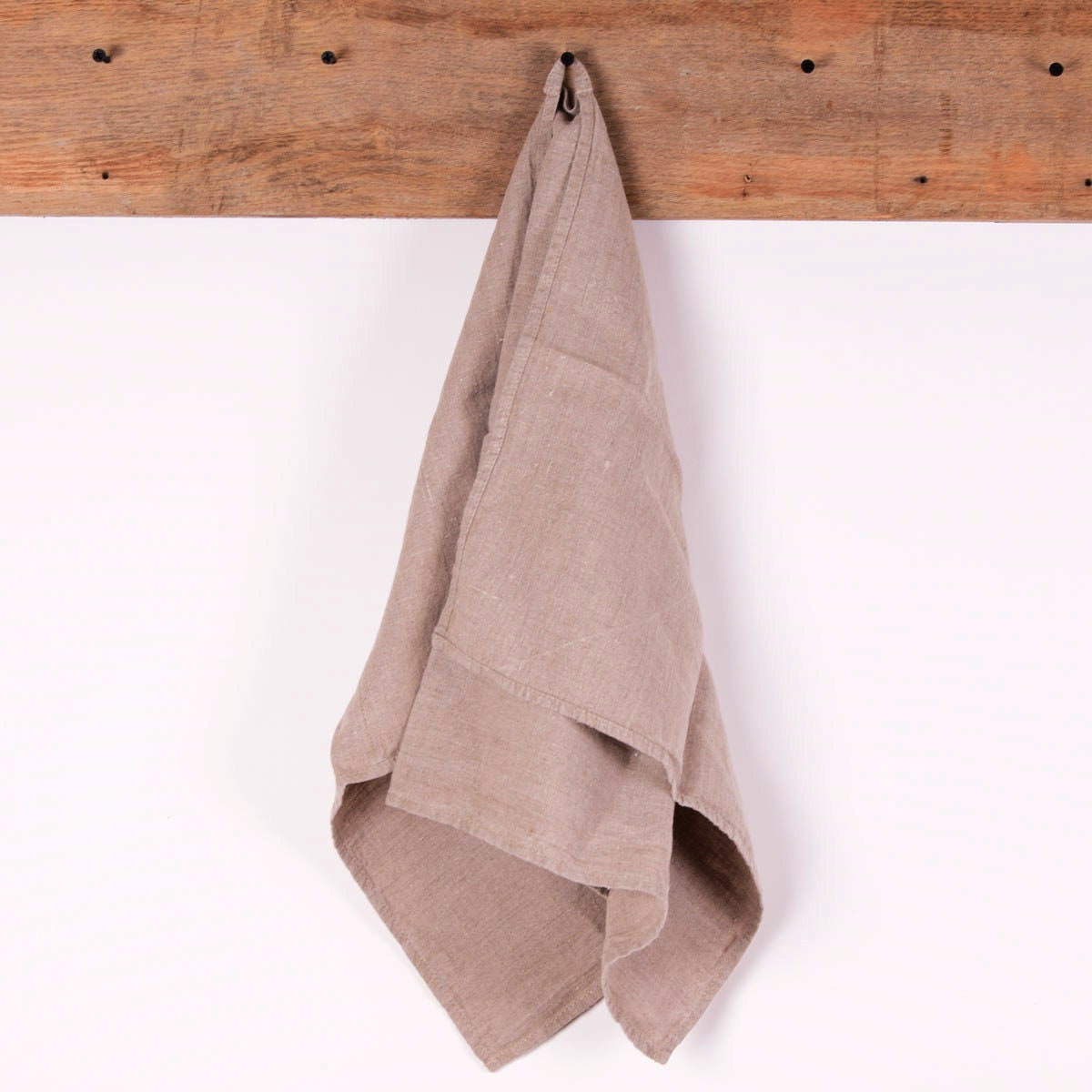 Washed linen kitchen towel in french blue stripes . Guest hand towel Natural dish towel. Striped French style thick linen tea towels