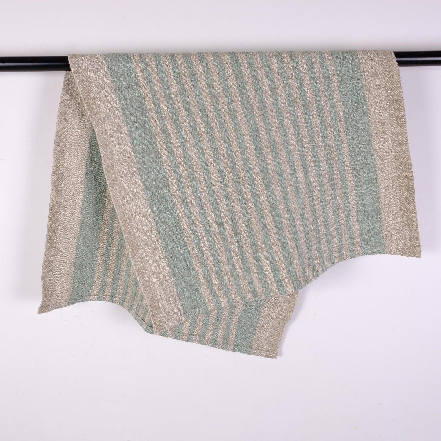Stonewashed linen tea towel. STRIPED - heavy soft flax fabric. hand towel. kitchen Dish towel