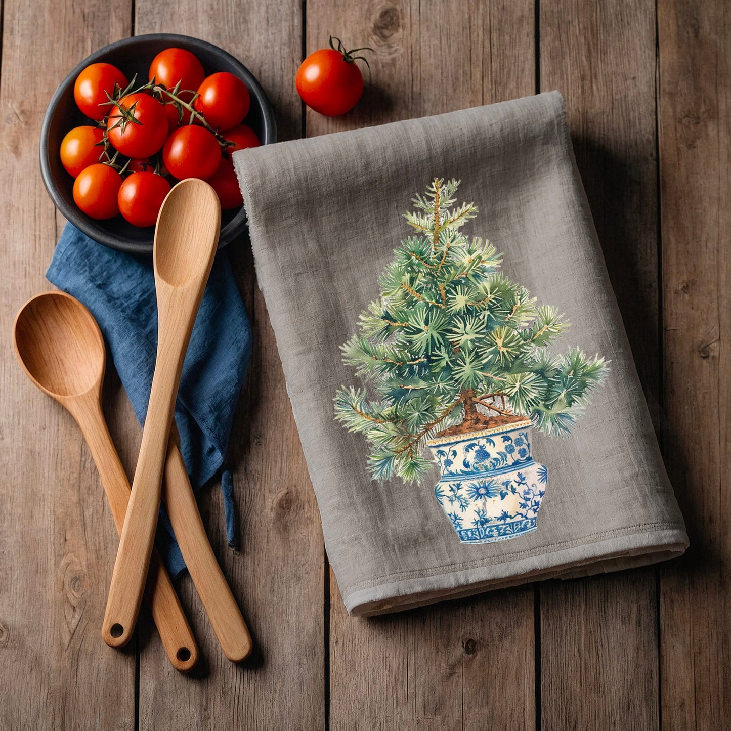 Nutcracker Tea Towel in linen, Christmas Hand Towels Tea, Nutcracker Dish Towel, Holiday Kitchen Décor Tea Towel Gift