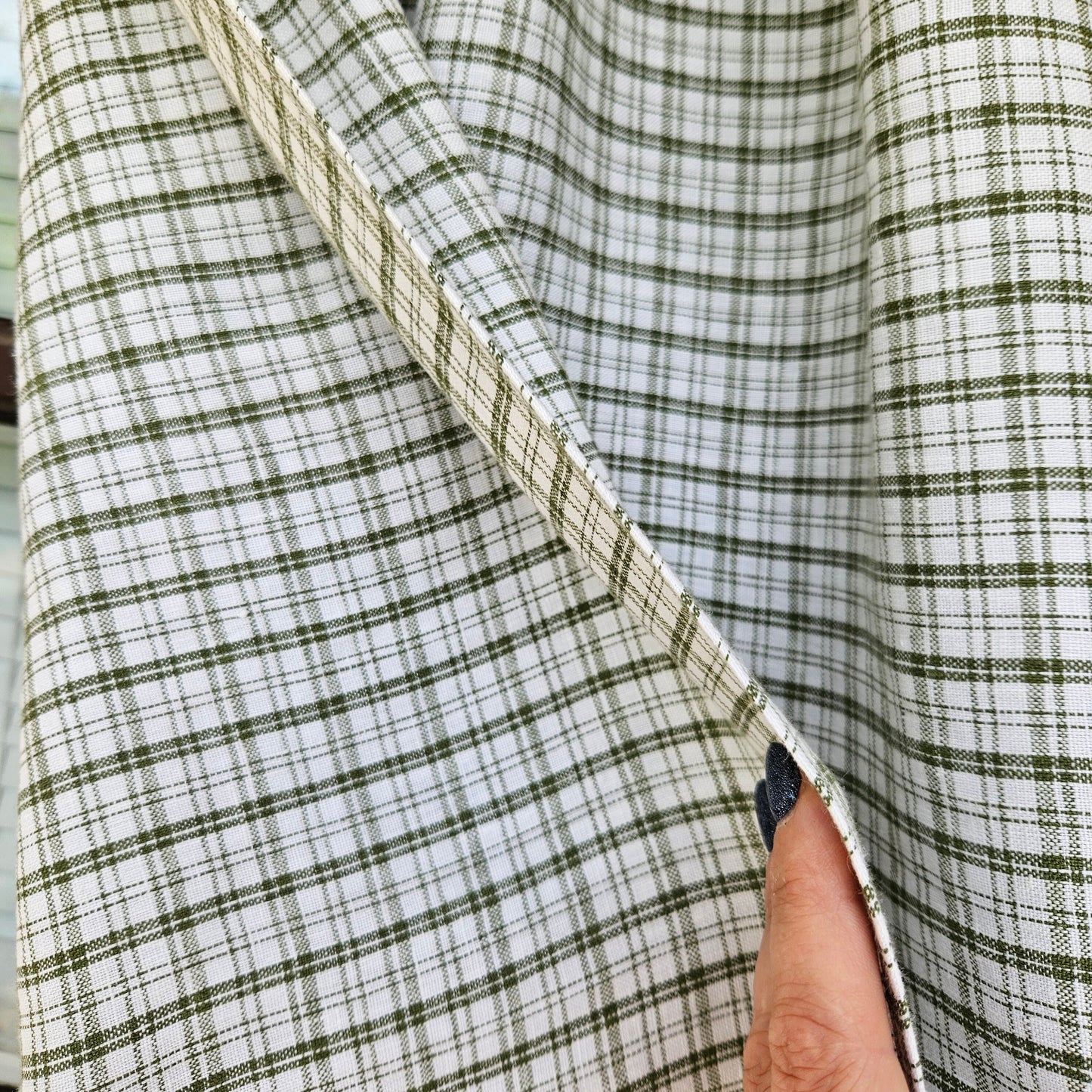 green white linen Cafe Curtains in custom size in str, stom size Farmhous window panel, Living room Cafe Kitchen window curtain valance