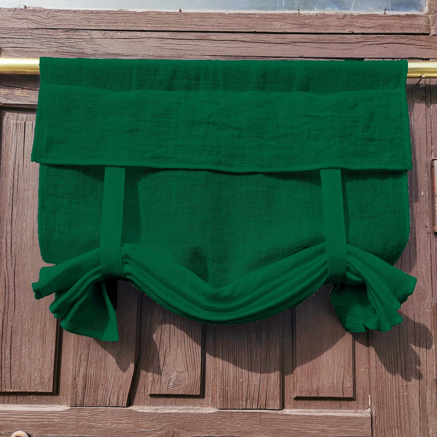 green French Door Curtain 1 Panel - french linen curtains roman blinds