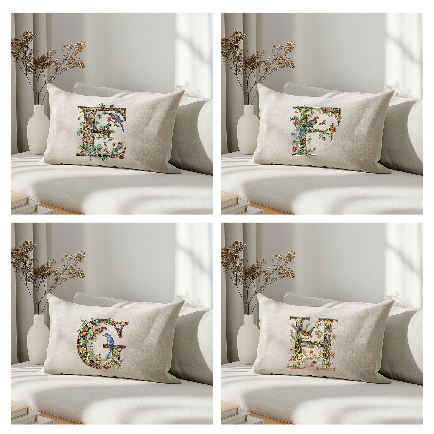 Monogram linen pillowcase Standard, queen, king, body, euro sham custom size pillow cover. Pure linen luxury cushion cover with Monogram