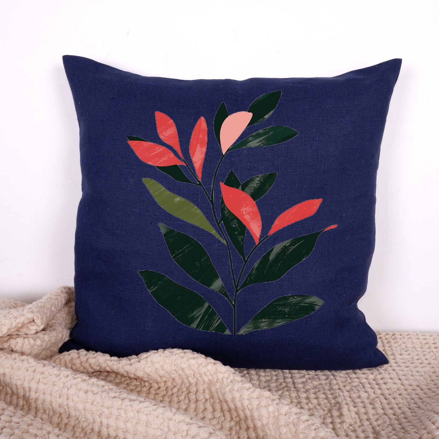 SALE LINEN Cushion cover Modern Contemporary art, decorative linen pillow cover , Boho Summer decor Cushion Housewarming Gift