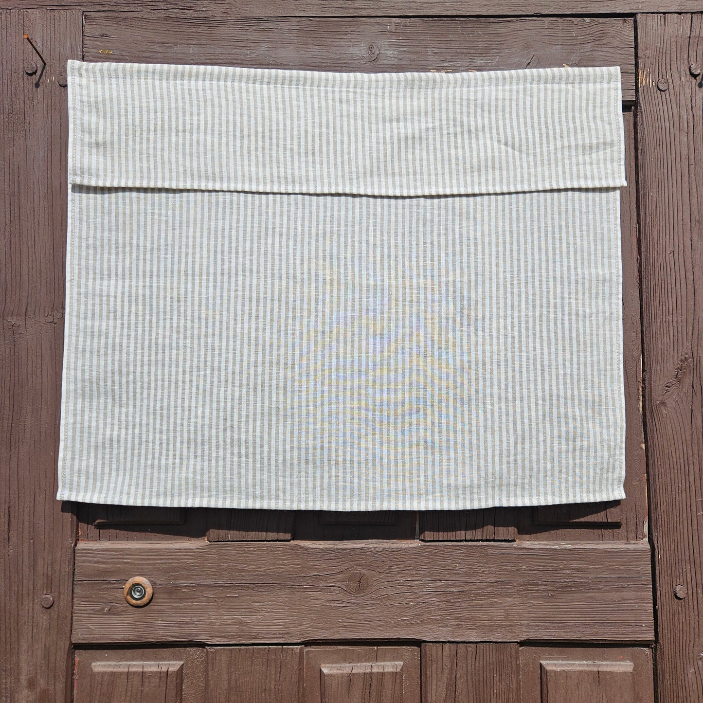 striped French Door Curtain 1 Panel, white curtain panels for door window in linen