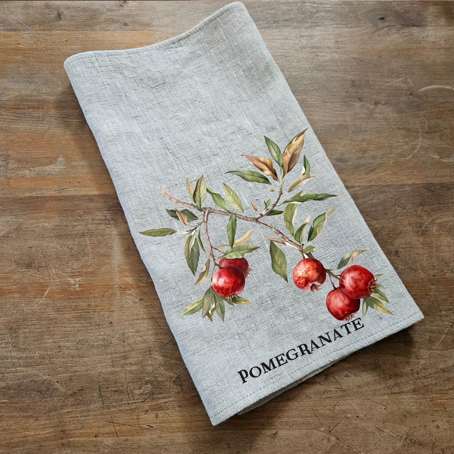 Gooseberry fruit tree Tea Towel in linen, Botanical hand Towels Tea in linen, Berry garden Dish Towel Kitchen Décor Tea Towel in linen