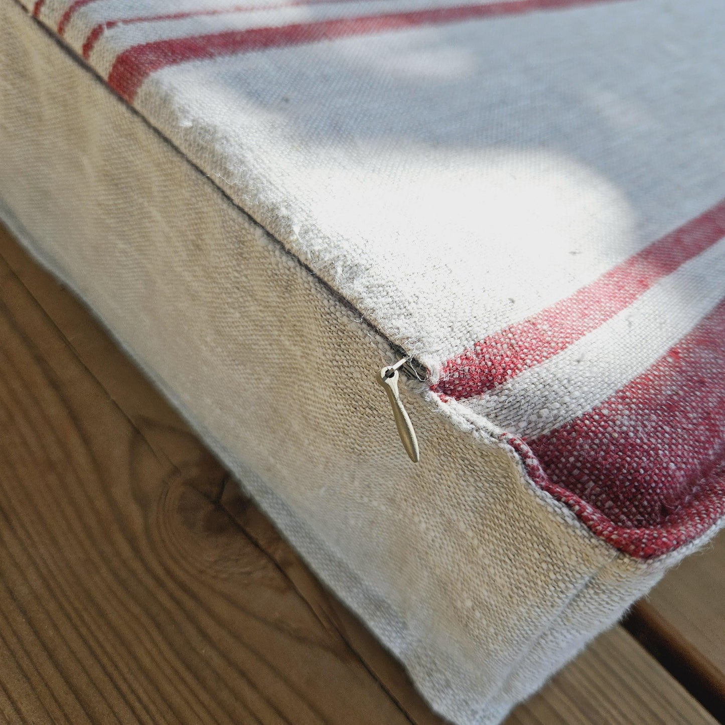 Bench cushion in linen in custom size, natural Window seat cushions, Custom Chair seat pad with removable cover