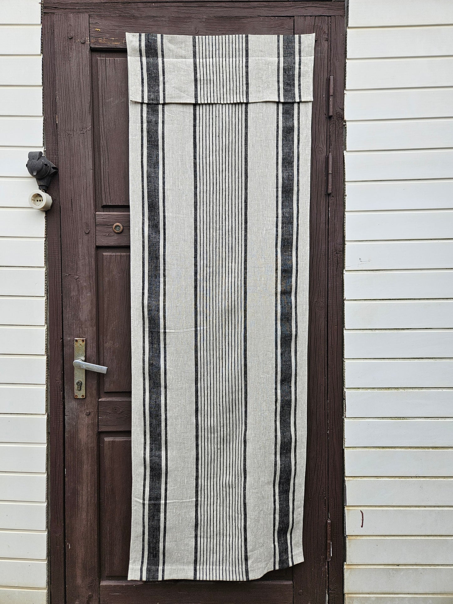 green French Door Curtain 1 Panel - french linen curtains roman blinds