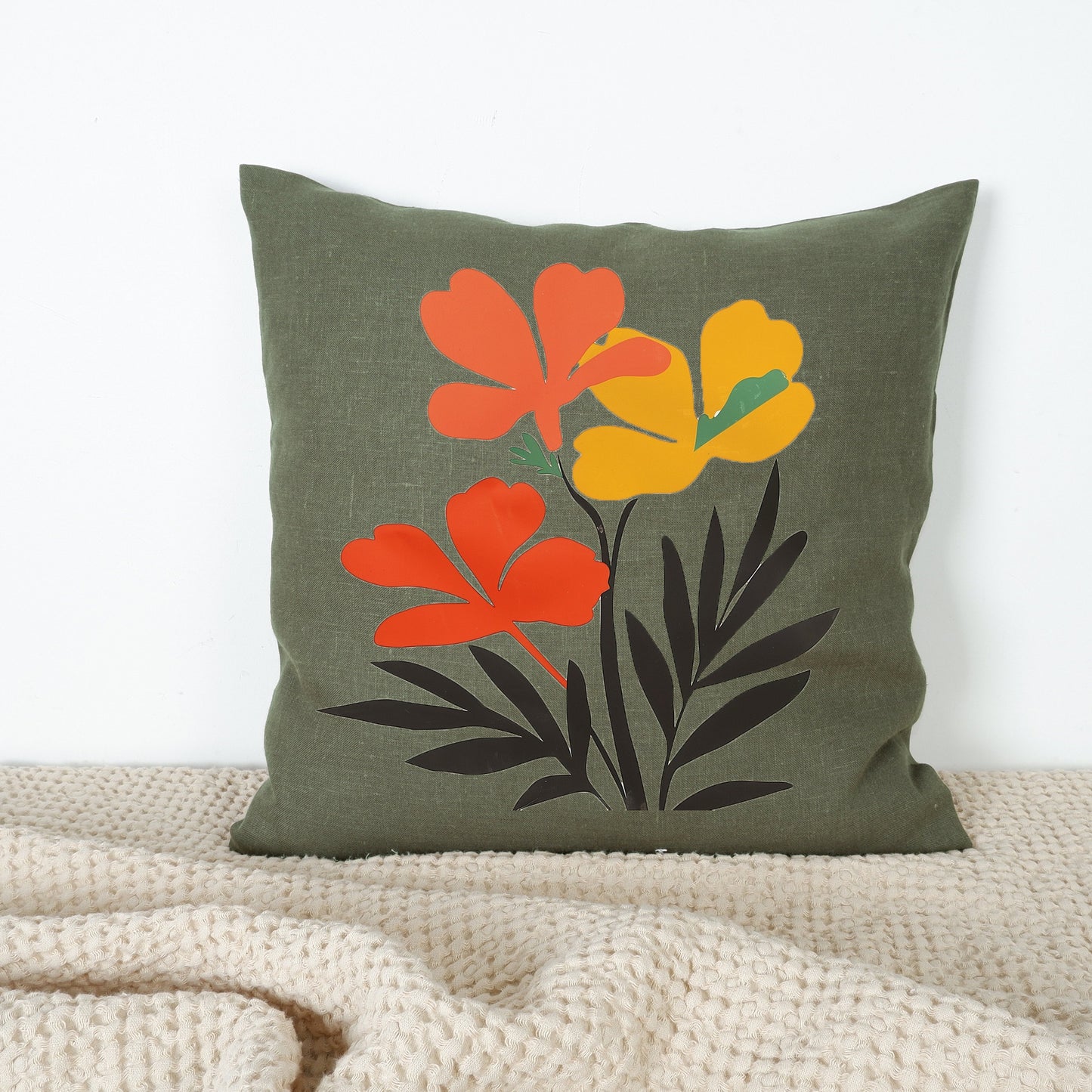 SALE LINEN Cushion cover Modern Contemporary art, decorative linen pillow cover , Boho Summer decor Cushion Housewarming Gift