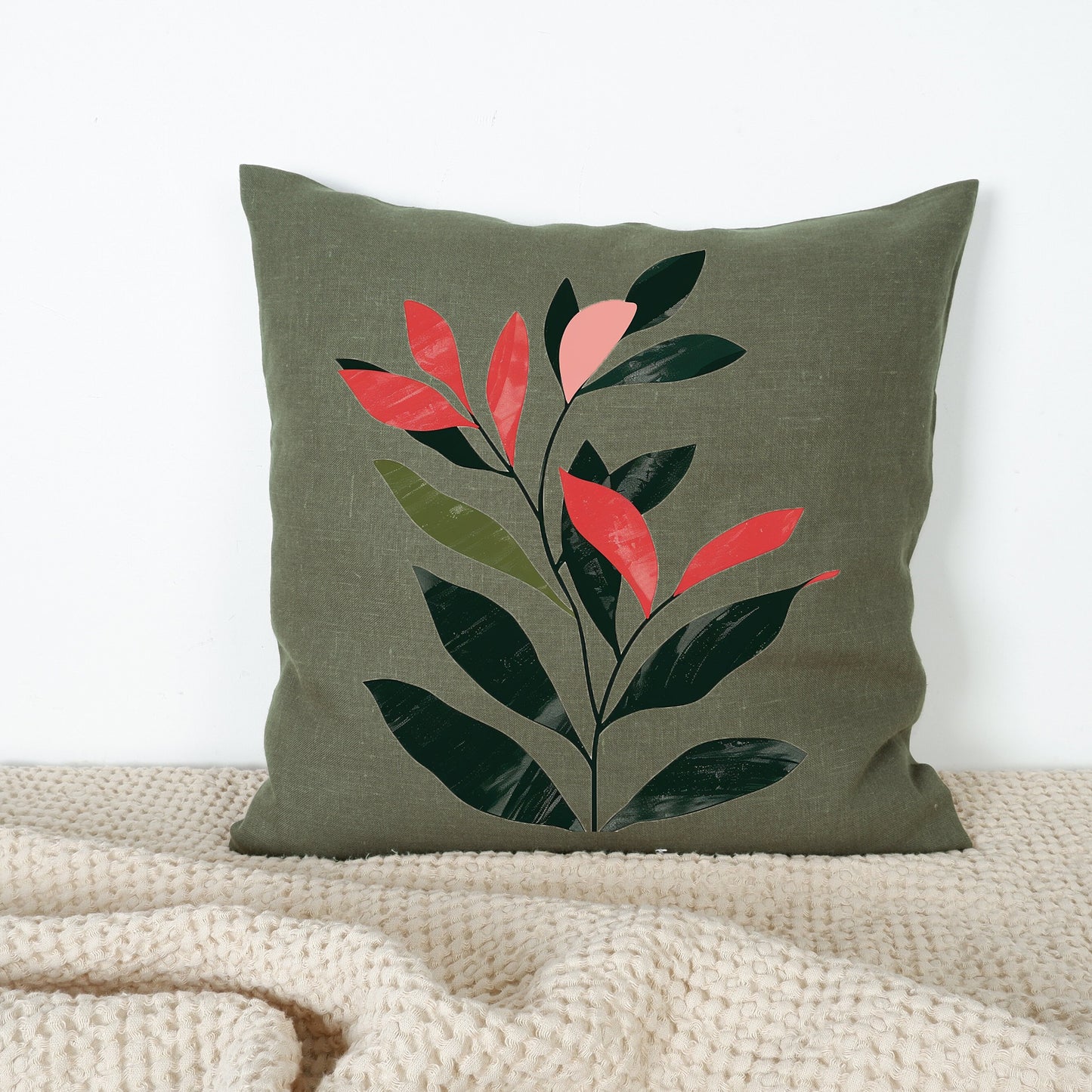 SALE LINEN Cushion cover Modern Contemporary art, decorative linen pillow cover , Boho Summer decor Cushion Housewarming Gift