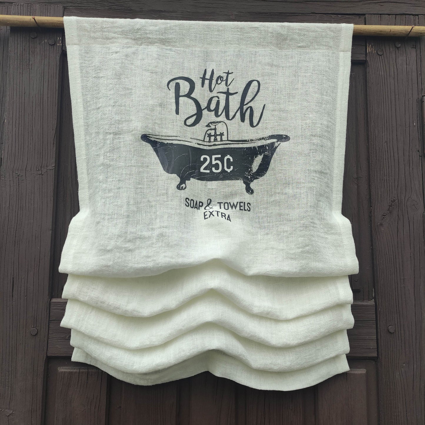 Hot Bath Bathroom Burlap Ivory Curtain Valance, french farmhouse bathroom door curtains in custom size