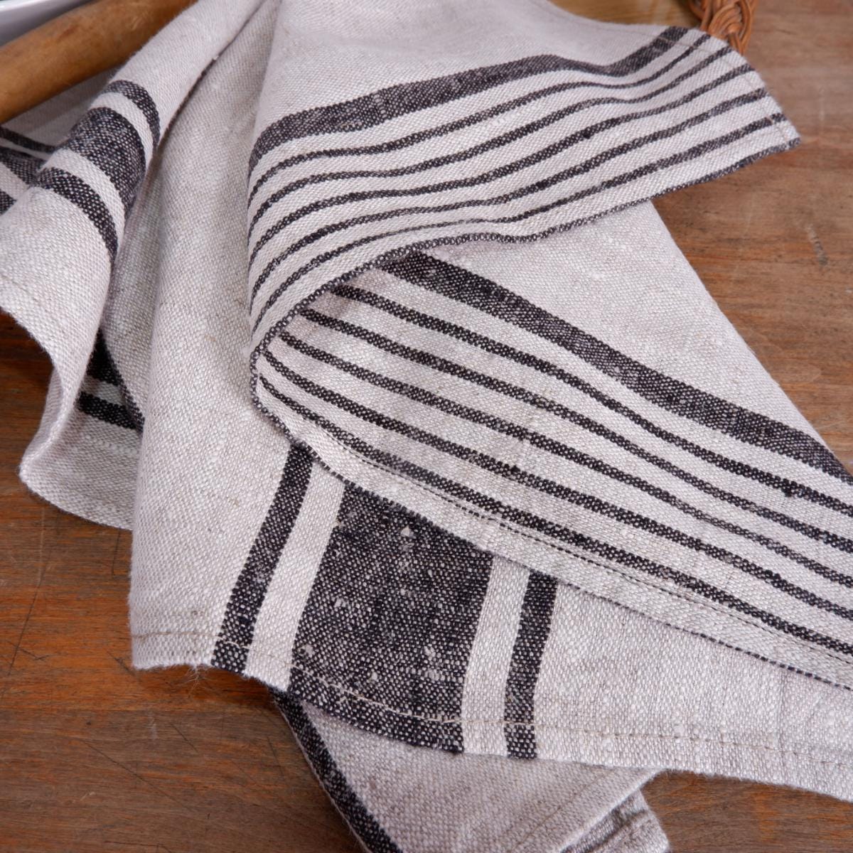 French style linen guest towels - Farmhouse linen kitchen towels - Sauna Spa linen towels - Thick linen towels, Natural linen hand towels