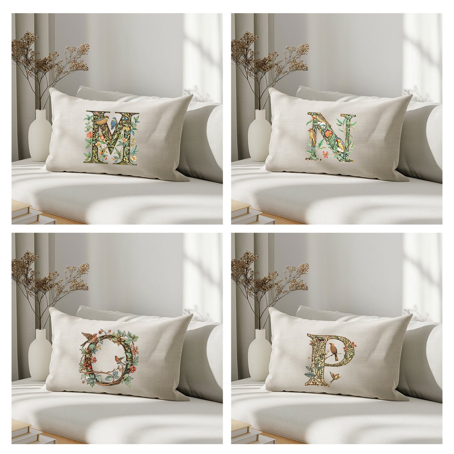 Monogram linen pillowcase Standard, queen, king, body, euro sham custom size pillow cover. Pure linen luxury cushion cover with Monogram