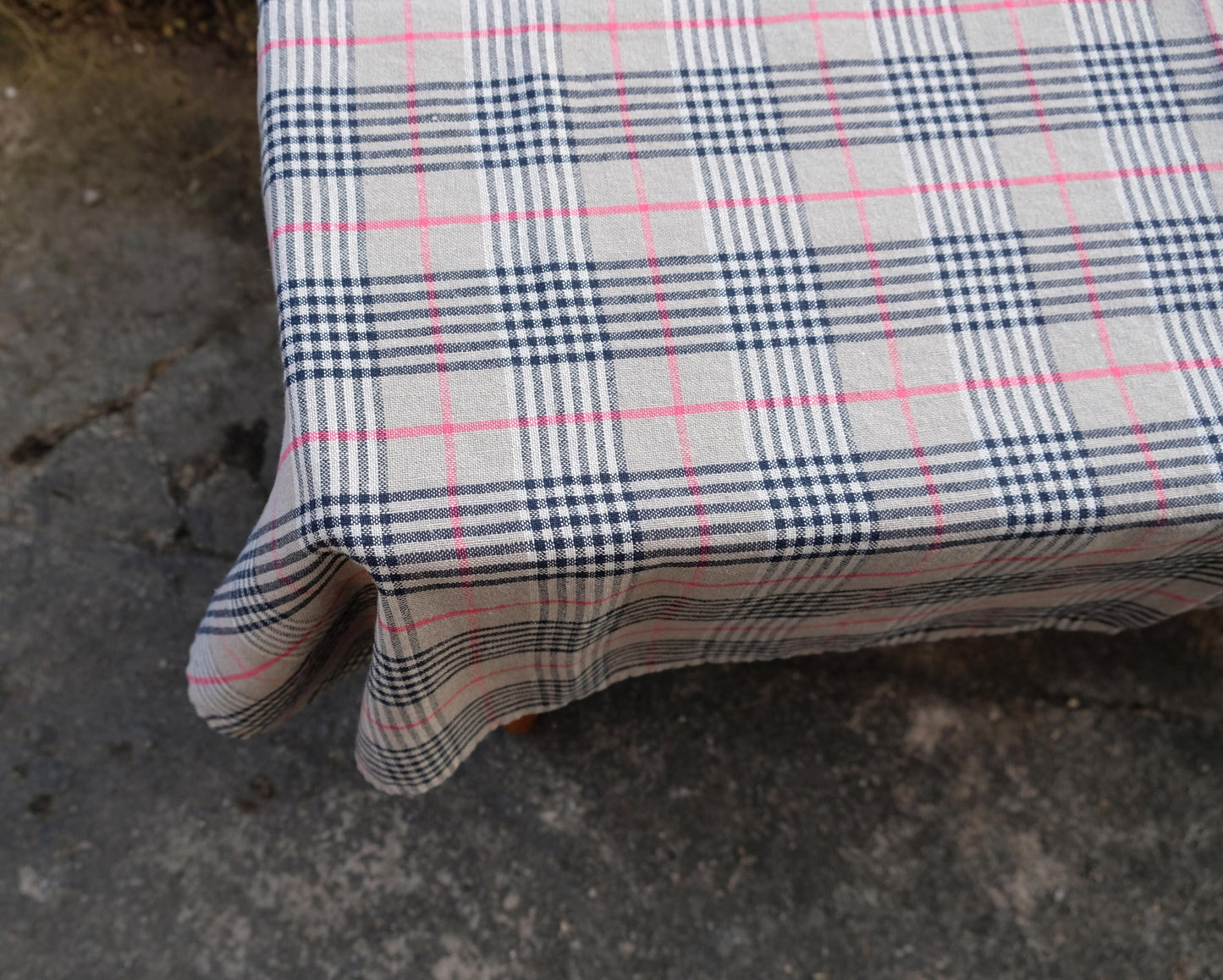 100% Linen tablecloth Tartan check brown PREWASHED French table cloth rustic rectangle square oval country style flax custom