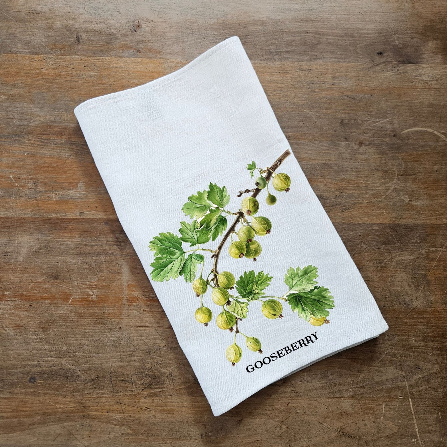 Apple fruit tree Tea Towel in linen, Botanical hand Towels Tea in linen, Apple garden Dish Towel Kitchen Décor Tea Towel in linen
