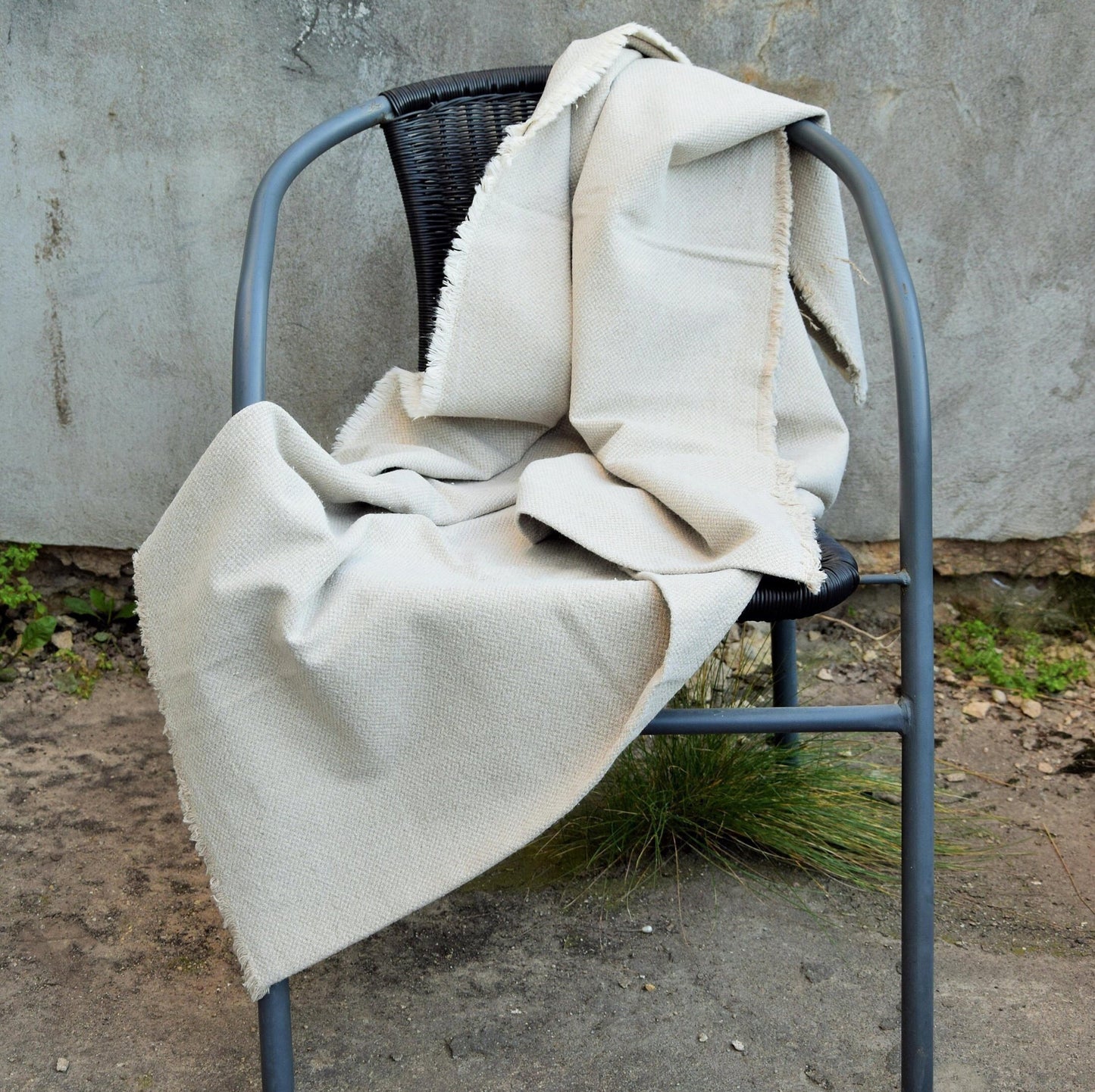 Stonewashed White grey Natural Blancket Bedspread Bed Cover Throw Alwayslovelinen 100% Linen Lovelinen