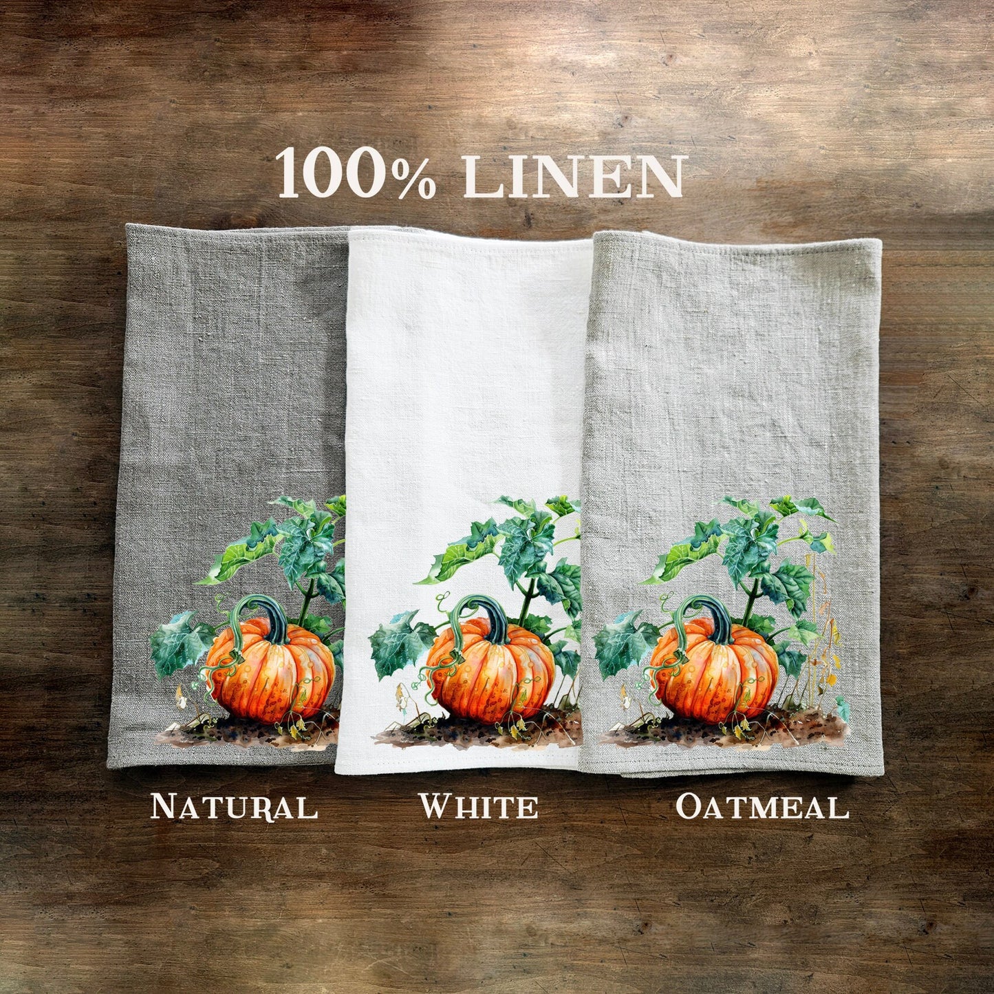 Halloween Tea Towel in linen, Pumpkins Hand Towels Tea in linen, cats linen Dish Towel, witch hat Kitchen Décor Tea Towel in linen
