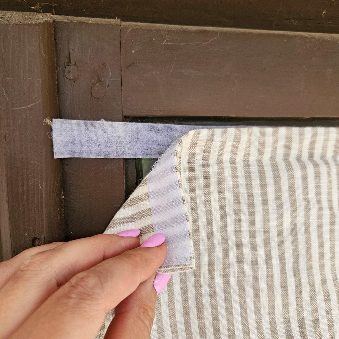 Custom Sink Skirt with velcro - Handmade Sink or Fireplace Curtain - Custom Sizes Linen Valance farmhouse sink curtains