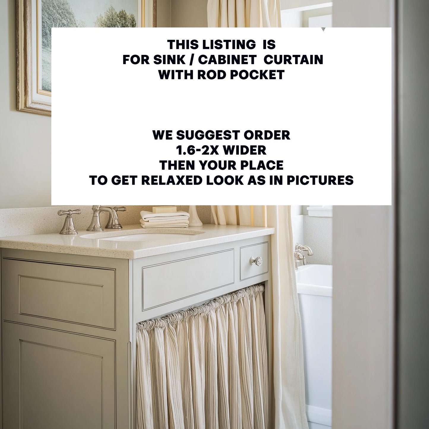 Linen Valance natural Farmhouse Pure linen window treatment - Living room Cafe Kitchen window panel - farmhouse sink curtains in mustard