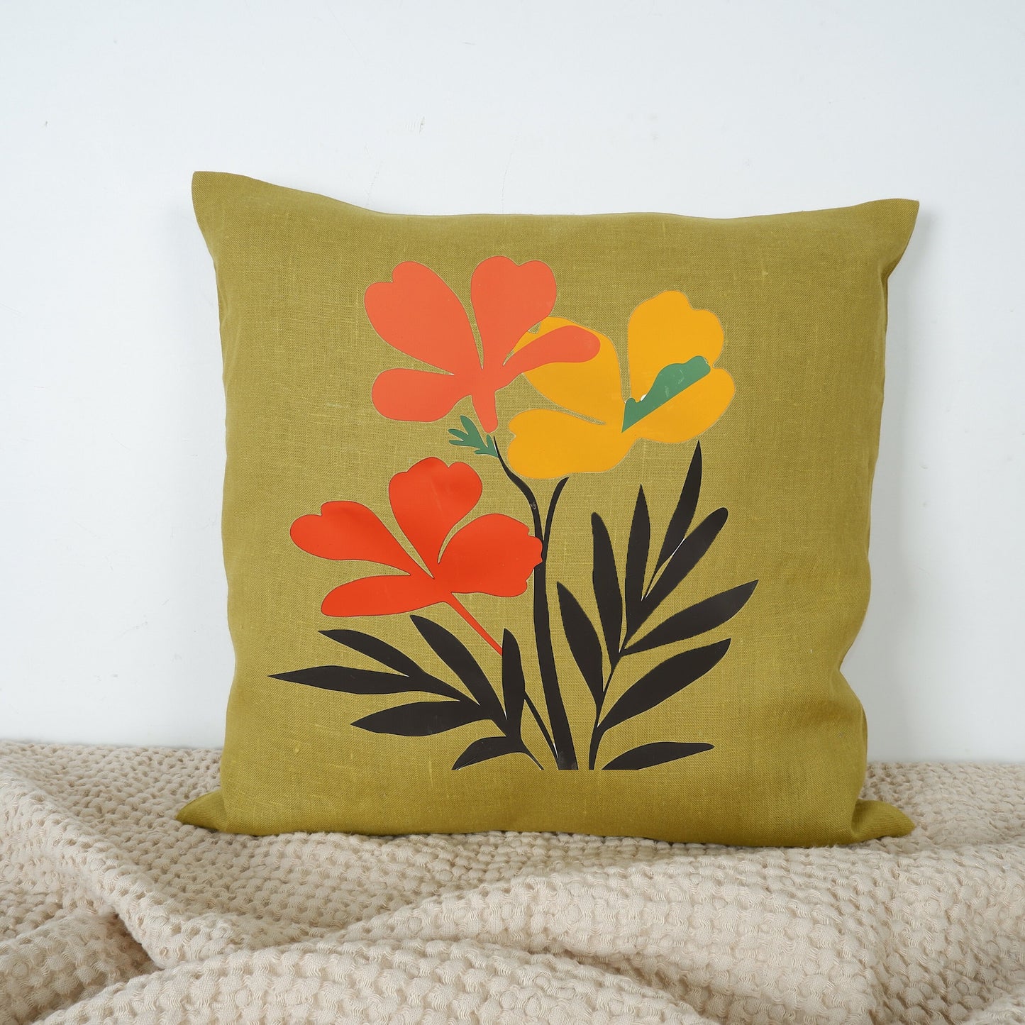 SALE LINEN Cushion cover Modern Contemporary art, decorative linen pillow cover , Boho Summer decor Cushion Housewarming Gift