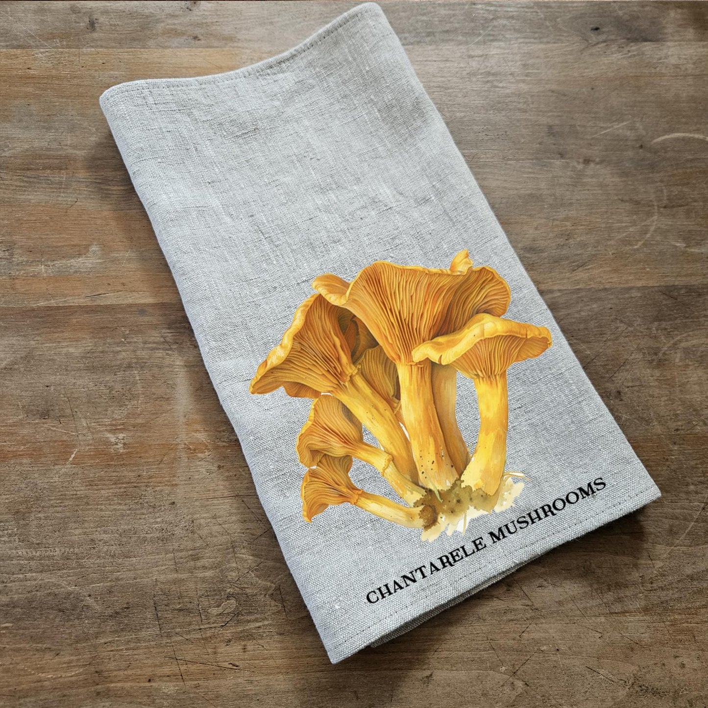 Mushrooms Kitchen Towel in linen, Foodie Hand Towels Tea in linen, linen Dish Towel Kitchen Décor Tea Towel in linen housewarming gift