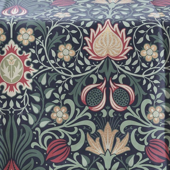 linen tablecloth with William Morris print Persian