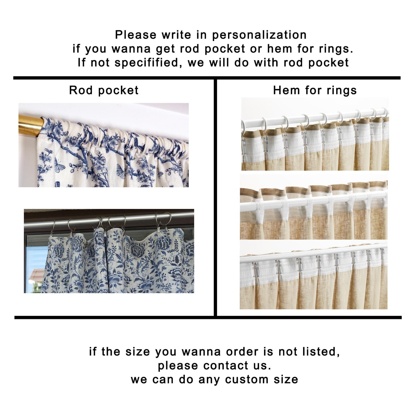 Natural grain sack Cafe Curtains, burlap Farmhous window panel, Living room Cafe Kitchen window curtain custom size