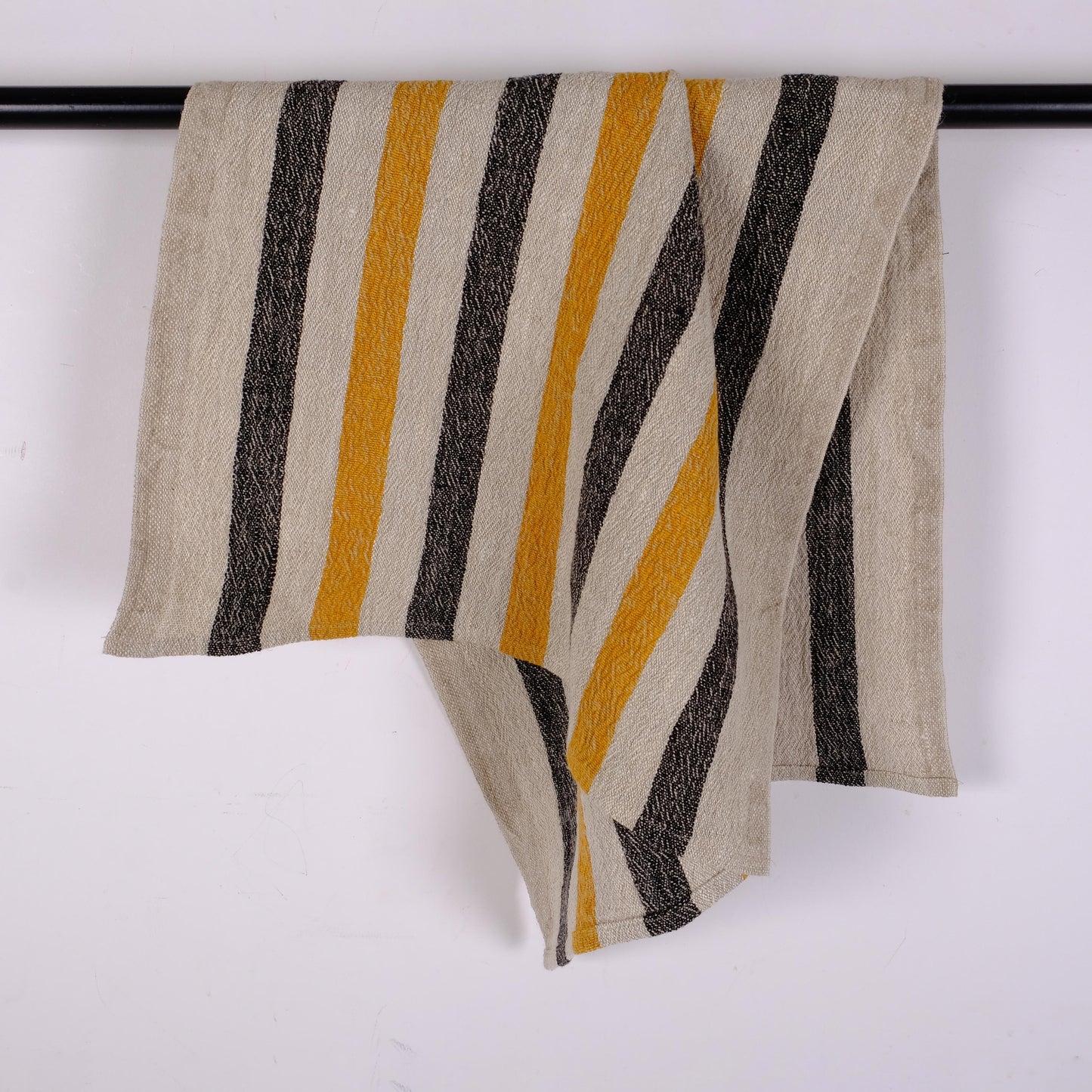 Stonewashed linen tea towel. STRIPEN - heavy soft flax fabric. Linen hand towel. Natural kitchen towel. Linen towel. Dish towel.
