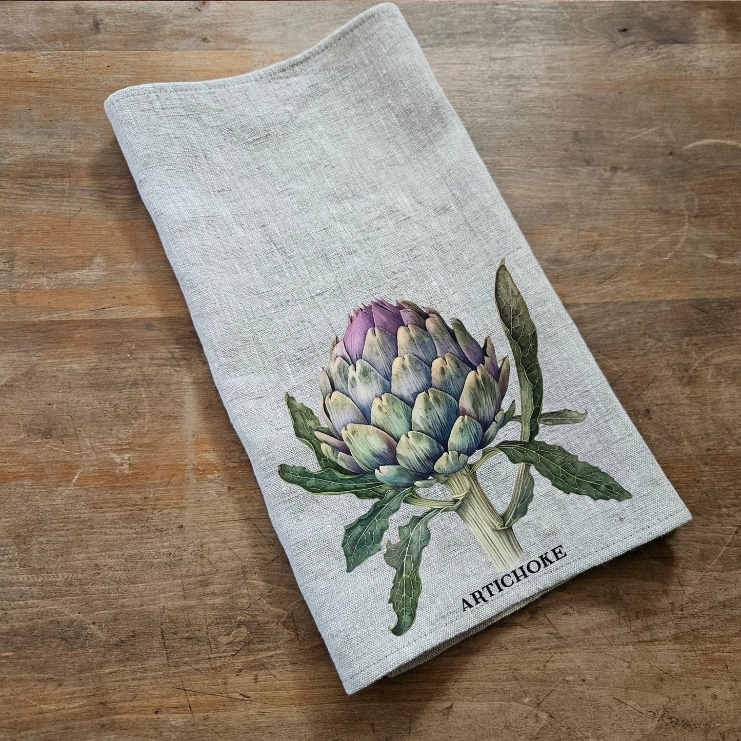 Radishes kitchen Tea Towel in linen, Botanical hand Towels Tea in linen, vegetable Dish Towel Kitchen Décor Tea Towel in linen