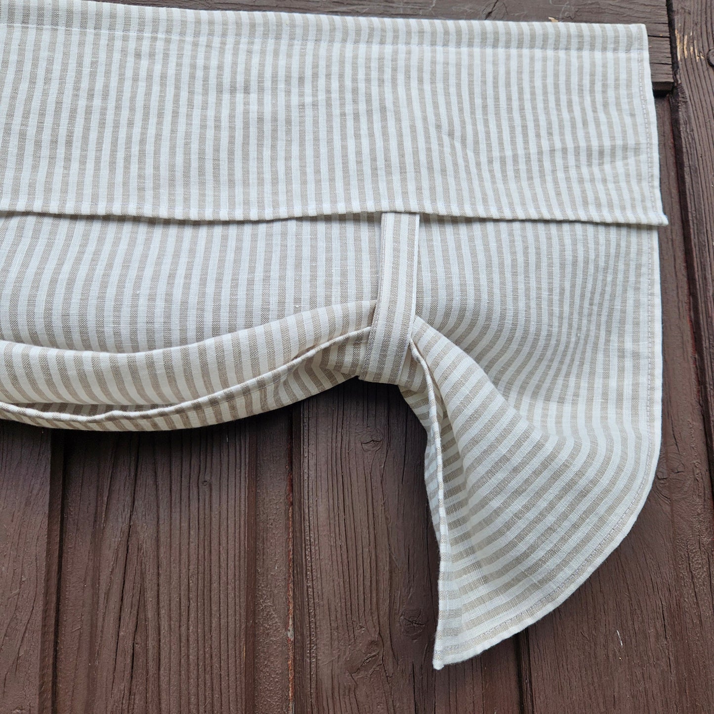 striped French Door Curtain 1 Panel, white curtain panels for door window in linen