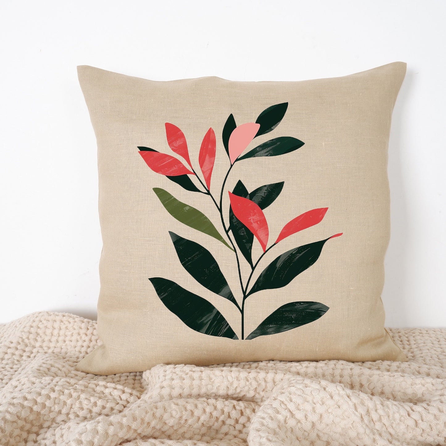 SALE LINEN Cushion cover Modern Contemporary art, decorative linen pillow cover , Boho Summer decor Cushion Housewarming Gift