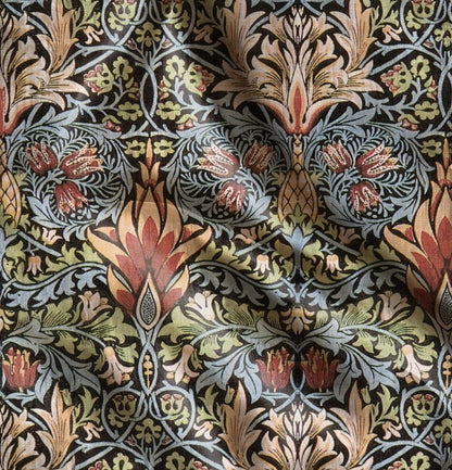 William Morris Curtain Panel Snakeshead, Floral Botanical Blue Print  Curtain Panels,  Curtains for living room