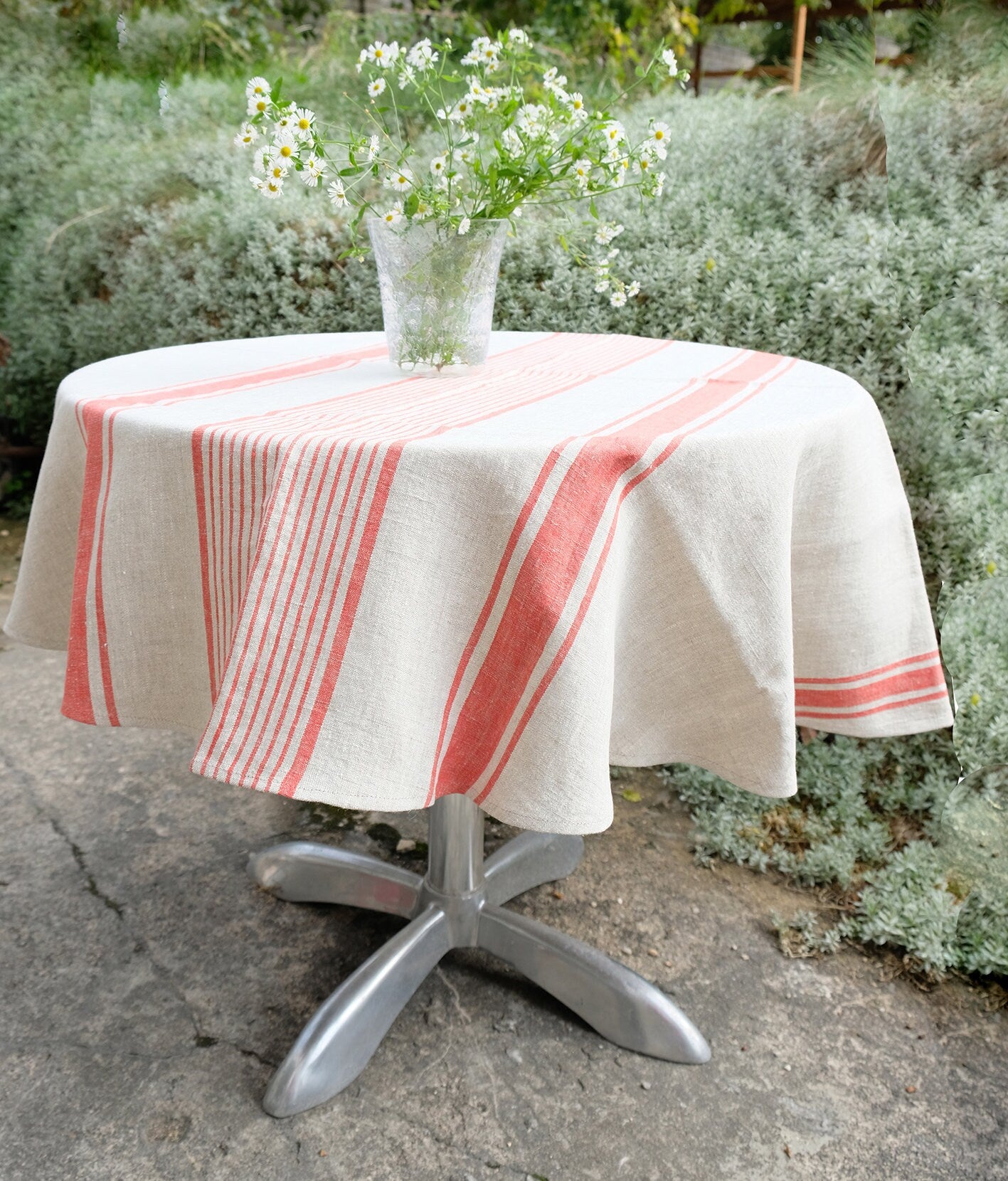 100% Linen Tablecloth Handmade Round Oval Rectangle Table cloth Natural Linen large Custom table decor Wedding decor Catering