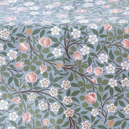 linen tablecloth with William Morris print clover
