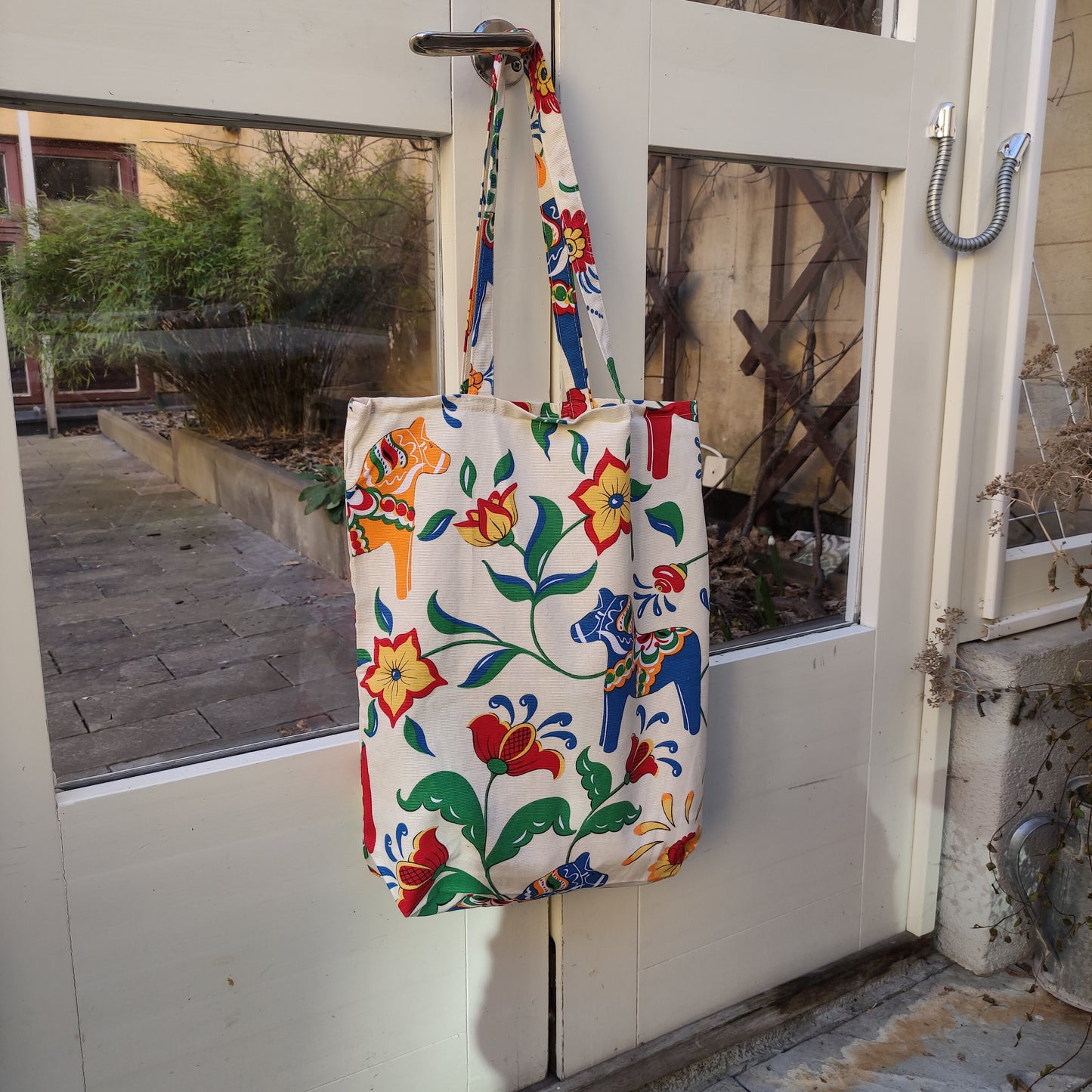 Tote bag - Dalahorses- shopping bag  shoulder bag - Dala horse