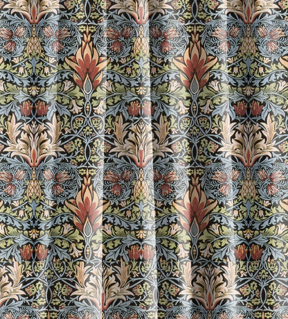 William Morris Curtain Panel Snakeshead, Floral Botanical Blue Print  Curtain Panels,  Curtains for living room