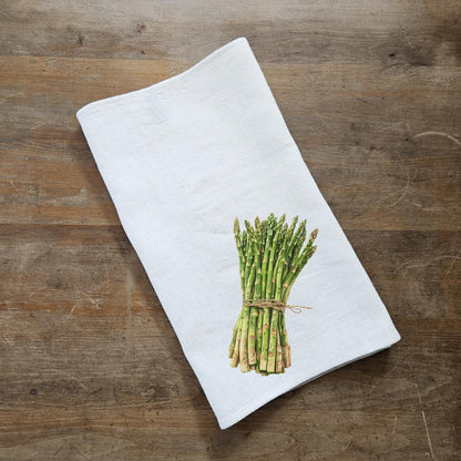 Asparagus Tea Towel in linen, Vegetable Hand Towels Tea in linen, linen  Dish Towel Kitchen Décor Tea Towel in linen