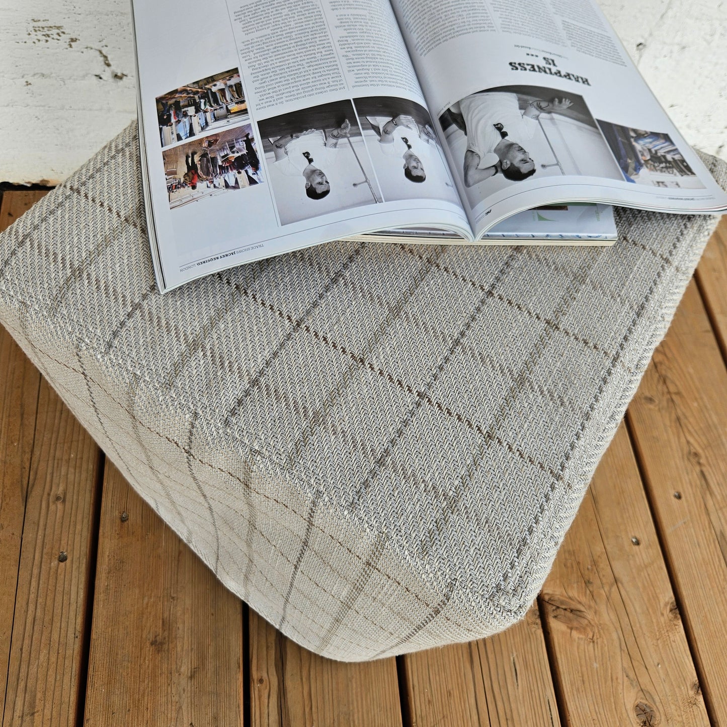 Linen Ottoman slipcover in custom size, natural cover Custom ikea linen cover cube slip cover for bench pouf sofa cover customsize