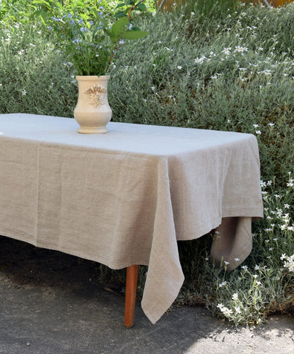 100% Linen tablecloth PREWASHED in green, Natural French table cloth rustic rectangle square oval french country style flax table cloth