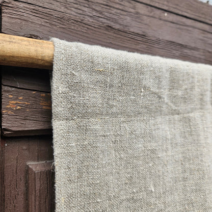 Natural grain sack Cafe Curtains farmhouse ranch, French stamp burlap ranch shabby window panel, Living room Cafe Kitchen window curtains