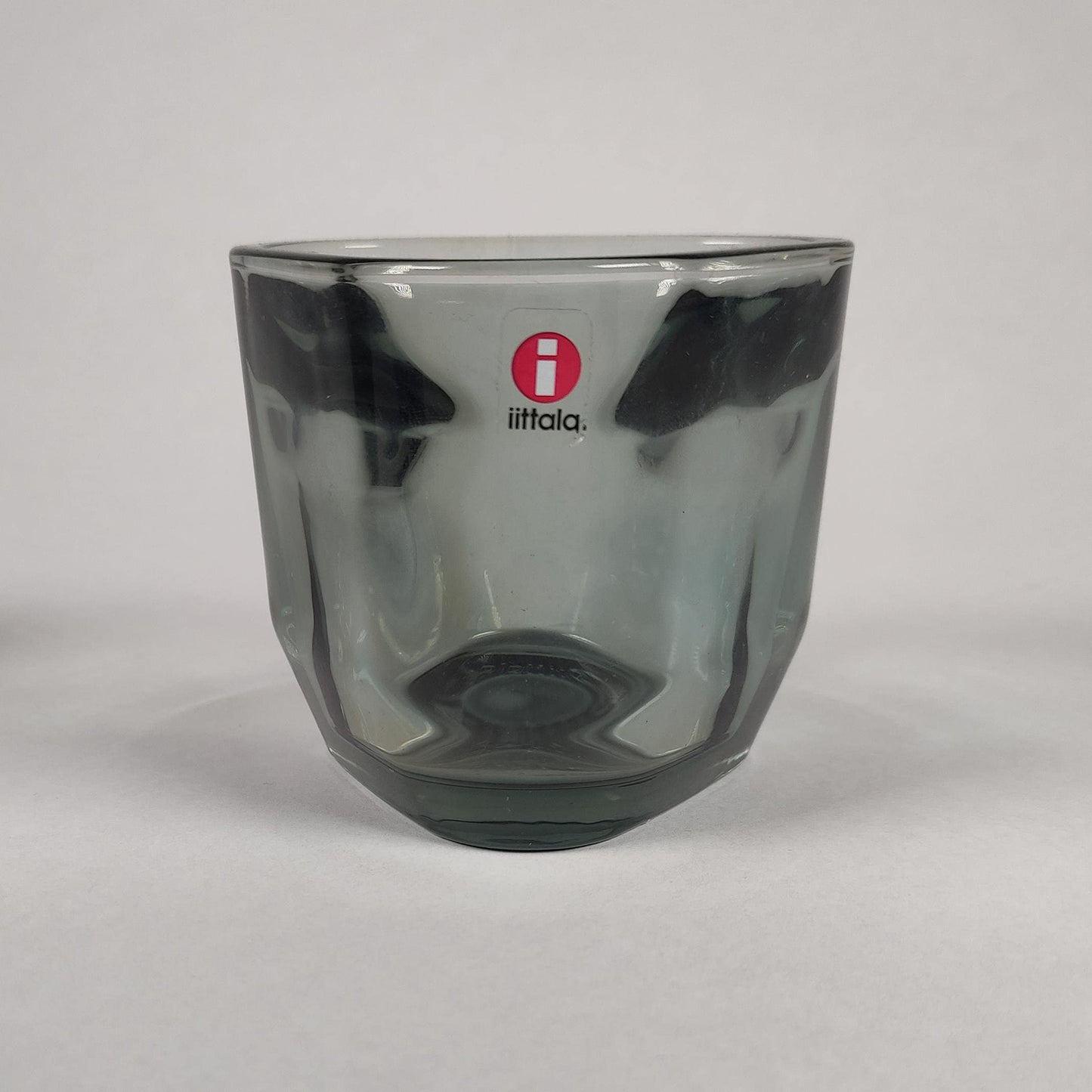 Iittala TRIS  - Tealight candleholder- candle holder -  Finnish glass design Vintage  - blue brown grey  - candleholder