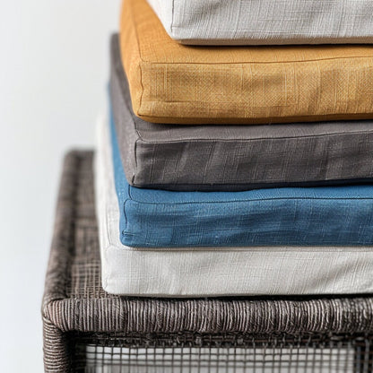 Bench cushion in linen in custom size,  natural Window seat cushions, Custom Chair seat pad with removable cover