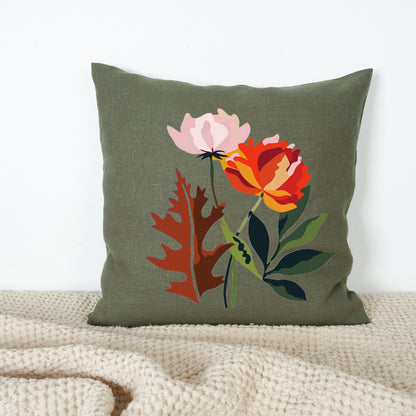 SALE LINEN Cushion cover Modern Contemporary art, decorative linen pillow cover , Boho Summer decor Cushion Housewarming Gift